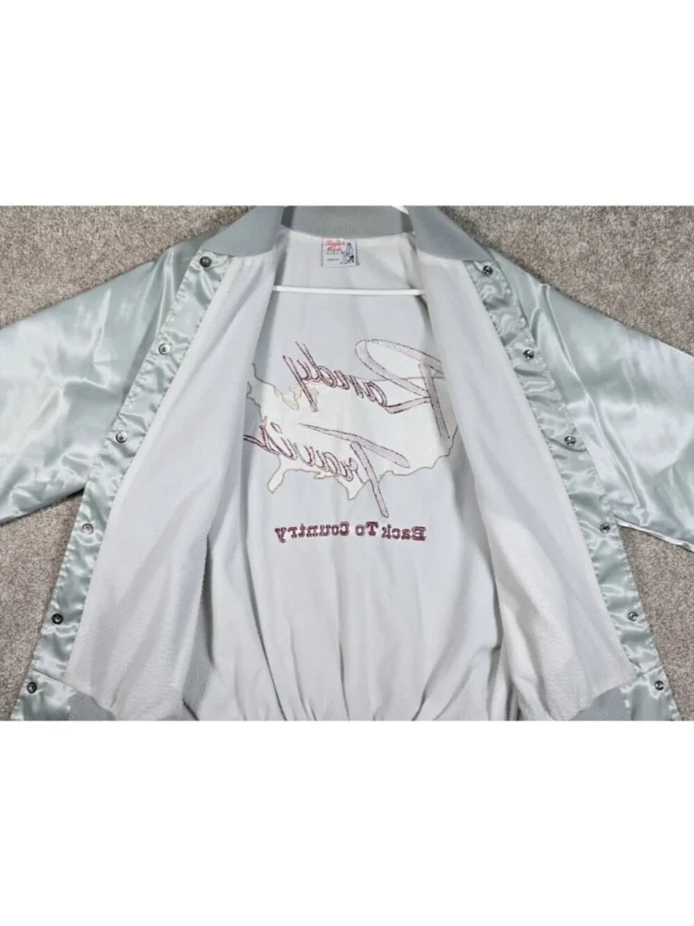 Randy Travis Vtg Back to Country Satin Snap Tour Jacket USA Taylor Made Men's M